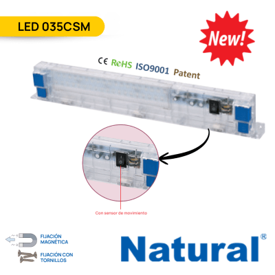 LÁMPARA LED PARA TABLERO 4W, 48-265VAC/DC. LED 035CSM (Fijacion magnetica + fijacion de tornillo + conector ); NATURAL1