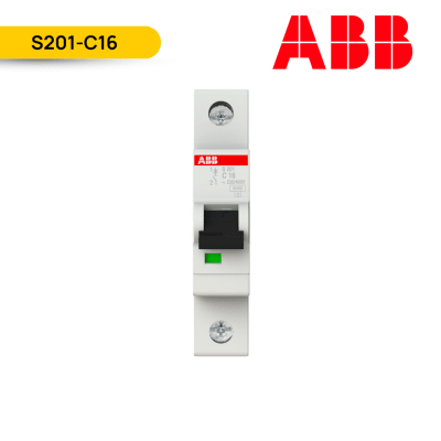 INTERRUPTOR (P/RIEL) 1X16A 400V 10kA; S201-C16; ABB1