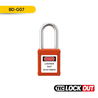 CANDADO DE SEGURIDAD NO AISLADO  38MM, COLOR ANARANJADO, BD-G07; TEC LOCKOUT1