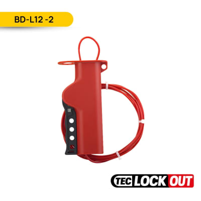 BLOQUEO DE CABLE AJUSTABLE DE ACERO BD-L12-2, CABLE ( 5mm largo x 2.5 metros); TEC LOCKOUT1