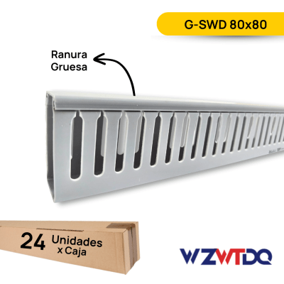 CANALETA RANURADA GRUESA 80X80 - 24 UNIDADES1