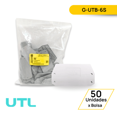 TAPA FINAL PARA BORNERA INTERRUMPIBLE G-UTB-6S - 50 UNIDADES1