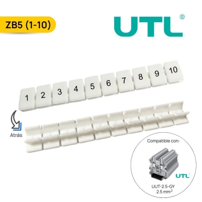 NUMERADOR PARA BORNERA ZB5, HORIZONTAL; UTL1