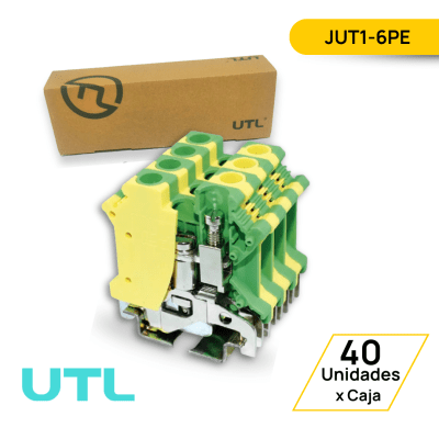 BORNERA DE TIERRA JUT1-6PE - 40 UNIDADES1
