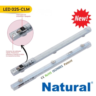 LÁMPARA LED PARA TABLERO 8W, 56-265VAC/DC. LED 025-CLM CON FIJACIÓN MAGNÉTICA; NATURAL1