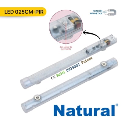 LÁMPARA LED PARA TABLERO 4W 48-265VAC/DC. LED 025CM PIR CON FIJACIÓN MAGNÉTICA Y SENSOR DE MOVIMIENTO; NATURAL1