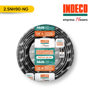 CONDUCTOR ELECTRICO 750V LIBRE HALOGENO 2.5MM2 NEGRO FREETOX-PC NH90; INDECO1