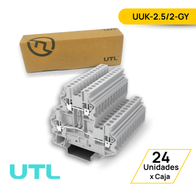 BORNERA DE PASO DOBLE PISO INDEPENDIENTE UUK-2.5/2-GY - 24 UNIDADES1