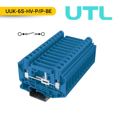 BORNERA INTERRUMPIBLE PARA MEDICIONES, UUK-6S-HV-P/P-BE, 41A, 0.2-10MM2(24-8 AWG),TORNILLO, A=8.2MM1