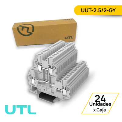 BORNERA DE PASO DOBLE PISO INDEPENDIENTE UUT-2.5/2-GY - 24 UNIDADES1