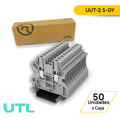BORNERA DE PASO UUT-2.5-GY - 50 UNIDADES1