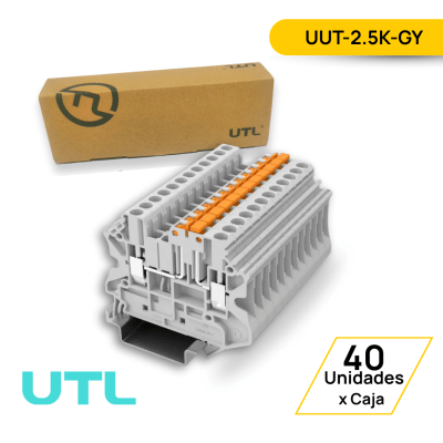 BORNERA INTERRUMPIBLE P/CUCHILLA UUT-2.5K-GY - 40 UNIDADES1