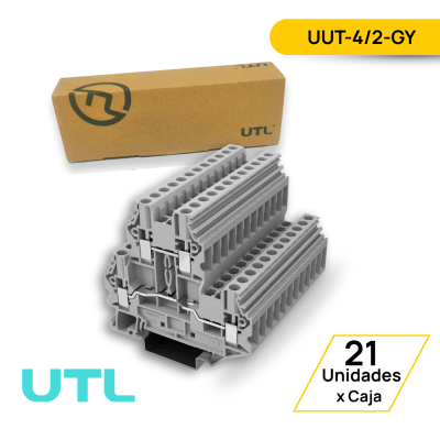 BORNERA DE PASO DOBLE PISO INDEPENDIENTE UUT-4/2-GY - 21 UNIDADES1