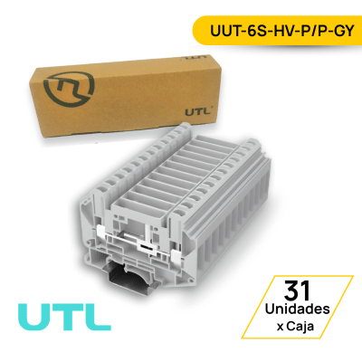 BORNERA INTERRUMPIBLE PARA MEDICIONES UUT-6S-HV-P/P-GY - 31 UNIDADES1