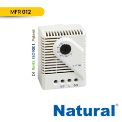 HIGRÓSTATO MECÁNICO 120-250VAC, 35% A 95%RH. MFR 012; NATURAL