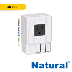 TOMA CORRIENTE PARA RIEL DIN 92X62X48mm 125V , 90%RH; NATURAL