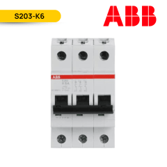 INTERRUPTOR (P/RIEL) 3X6A 400V 10kA; S203-K6; ABB