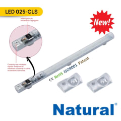 LÁMPARA LED PARA TABLERO 8W, 56-265VAC/DC. LED 025-CLS CON FIJACIÓN POR TORNILLOS; NATURAL