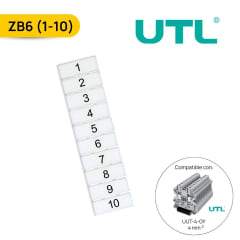 NUMERADOR PARA BORNERA ZB6, VERTICAL; UTL