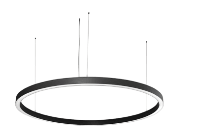Lámpara Aro Colgante 120x6x5cm Aluminio Negro1