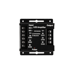 Amplificador RGB HS Compact 12-24V 3x120W Metal Negro