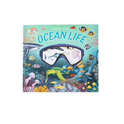 Libro de stickers Crea la vida oceanica con Holofoil1