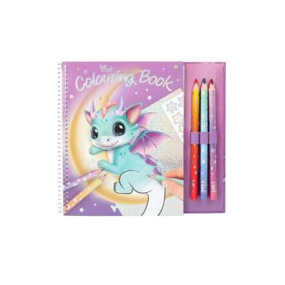 Libro para colorear dragones  con 3 lápices multicolor1