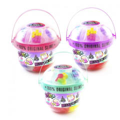 Super Slime Bucket 4 Slimes 6 Décoraciones - Surtido