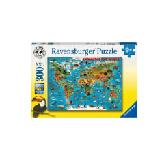 Puzzle Mapa del Mundo Animal - 150 piezas