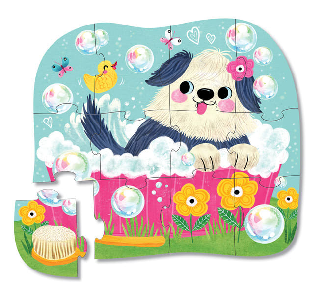 Mini rompecabezas de 12 piezas / día de baño | Juguetería Cachipún