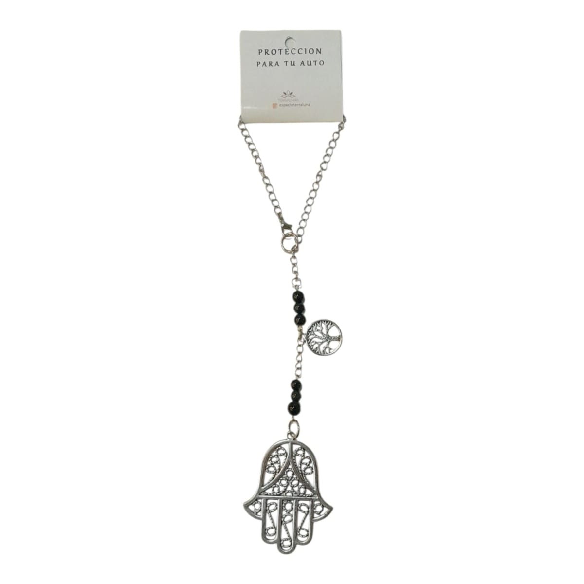 Amuleto para Auto Mano de Fátima & Árbol de la Vida1