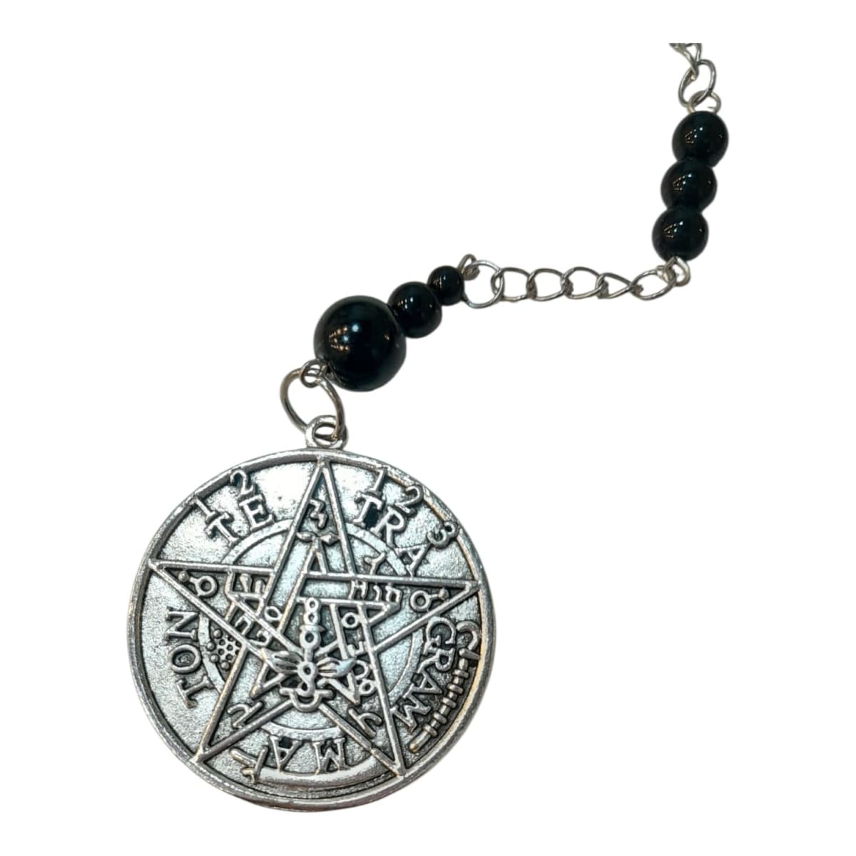 Amuleto para Auto Tetragramatón & Ónix Negro2