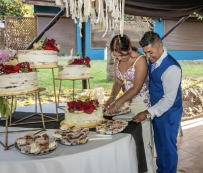 Torta Novios Temática Desnuda & Rosas Rojas