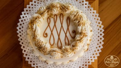 Torta Bizcocho Almendra Manjar Sin Azúcar