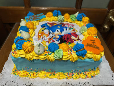 Torta temática sonic