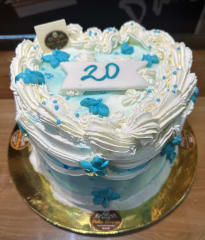 Torta Temática Corazón Celeste 0