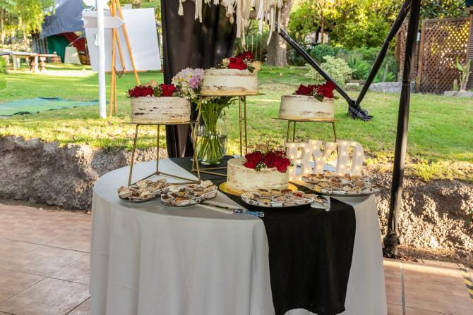 Torta Novios Temática Desnuda & Rosas Rojas3