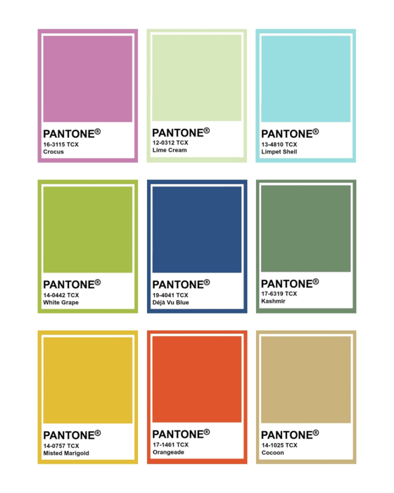 Tendencias 2025-2026 Pantone Primavera Verano