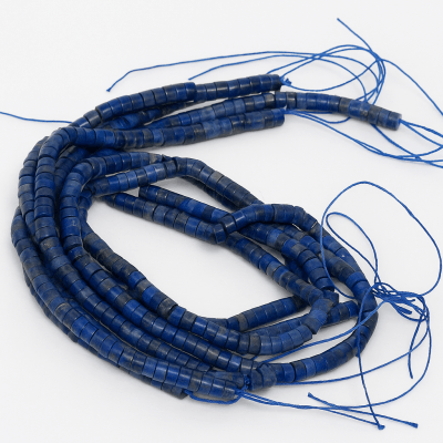 Lapislázuli Natural Rondelle Tubo 4x3mm (Tira)