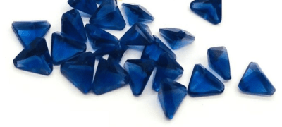 4x4mm Zafiro Azúl Glass Triángulo (Un)