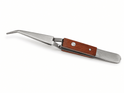 Pinza Mini Soldar Punta Curva 11,5cms (Unidad)