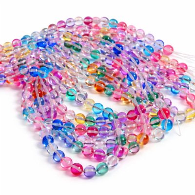 Cuarzo Natural Sirena Multicolor 8mm (Tira)