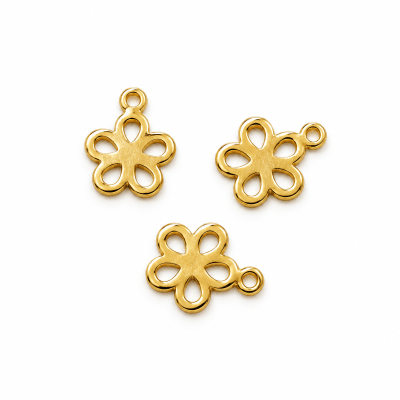 Colgante Chiche Baño Oro 18K Flor (Unidad)1