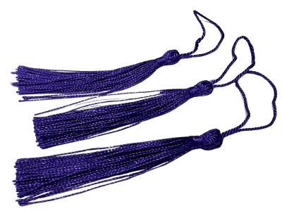 Borla Seda Morado Nº3 (Par)