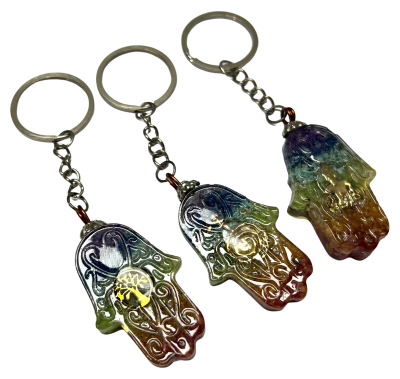 Llavero Resina Mano Fatima Orgón (Unidad)