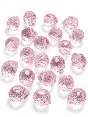 Gota Cristal Circón Rosa Perforada 10x8mm (10 Unidades)
