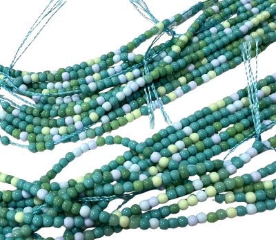 Perla Vidrio Mini Mix Calipso Redonda 2mm (Tira)