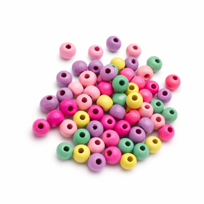 Cuentas de Madera Colores Mate Encendidos 8mm (Pack)