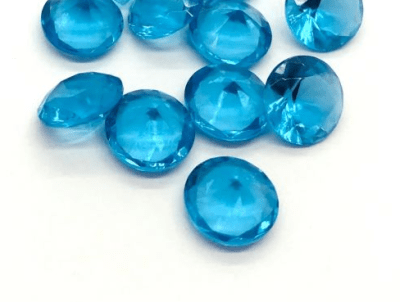 10mm Agua Marina Glass Redondo (Un)