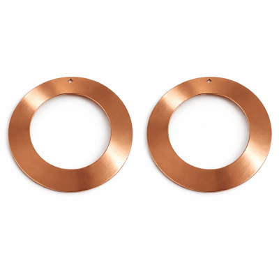 Base Cobre Disco Perforado 4cms (Par)